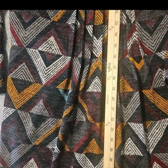 Perceptions New York Dress XL•Multicolor Geometric Scoop Neck 3/4 Sleeve Retro - Picture 10 of 16